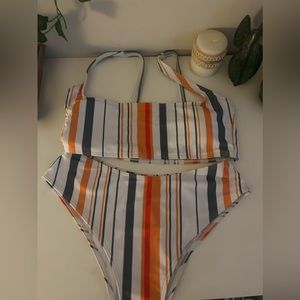 striped bikini